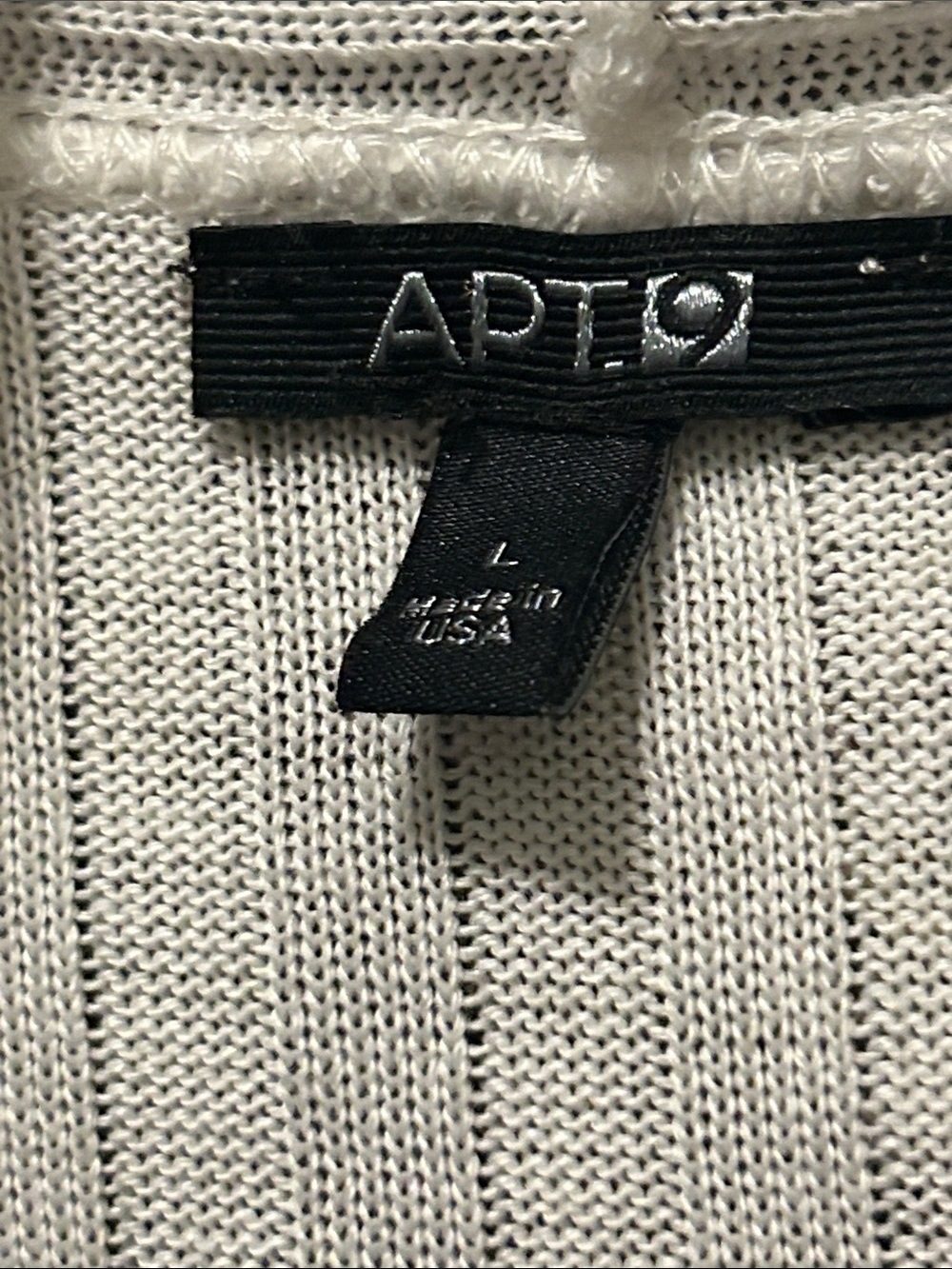Apt. 9 White Open-Front Ribbed Cardigan - Picture 2 of 4